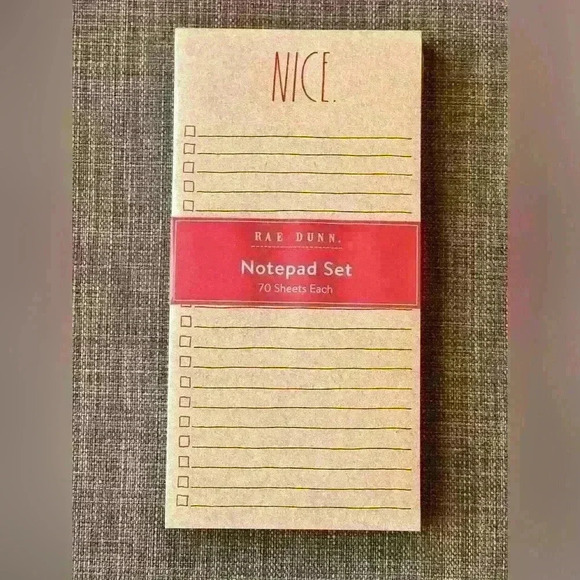 NEW SET of 2 Rae Dunn Holiday Notepads One NAUGHTY list pad & One NICE list pad - Picture 2 of 10
